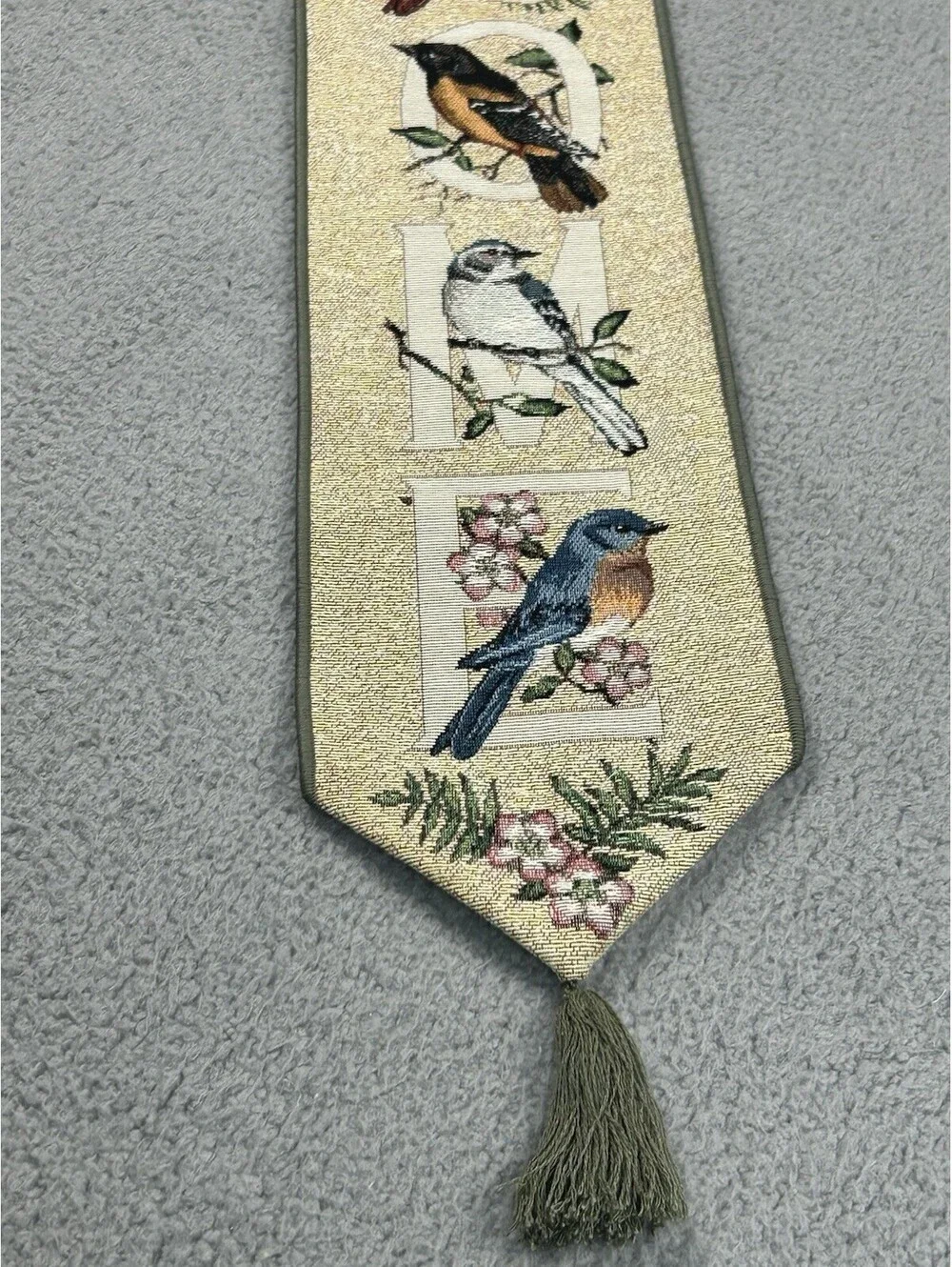 Nancy Shumaker Pallan Bird Watchers Welcome Home Woven Tapestry 6.75